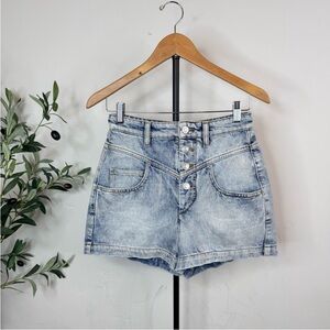 Isabel Marant Light Wash High Waist Shorts